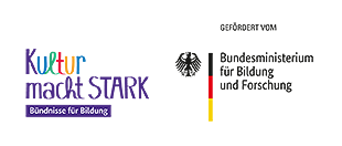 Logo Kunst macht stark gefördert vom Bundesministerium für Bildung und Forschung